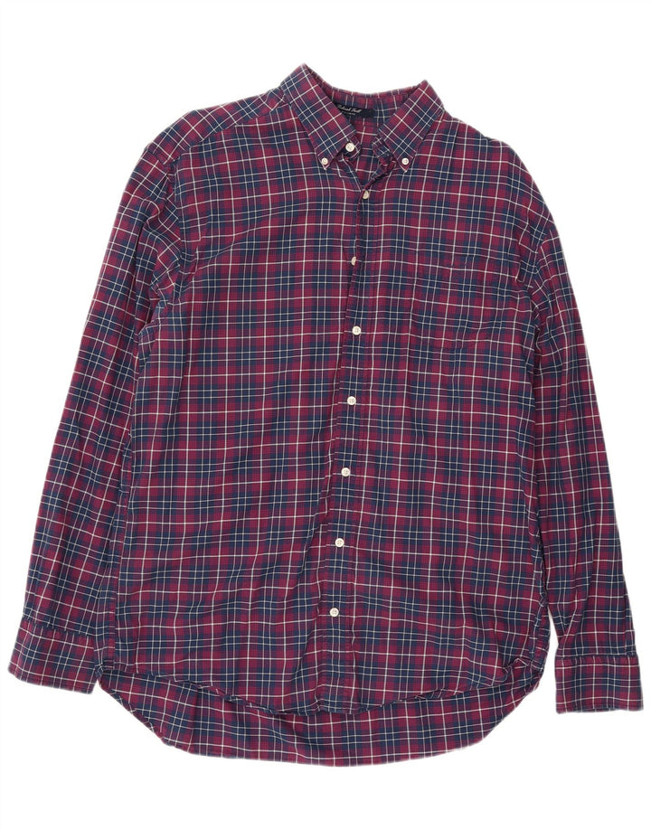 GANT herre Regular Fit skjorte XL marineblå ternet bomuld