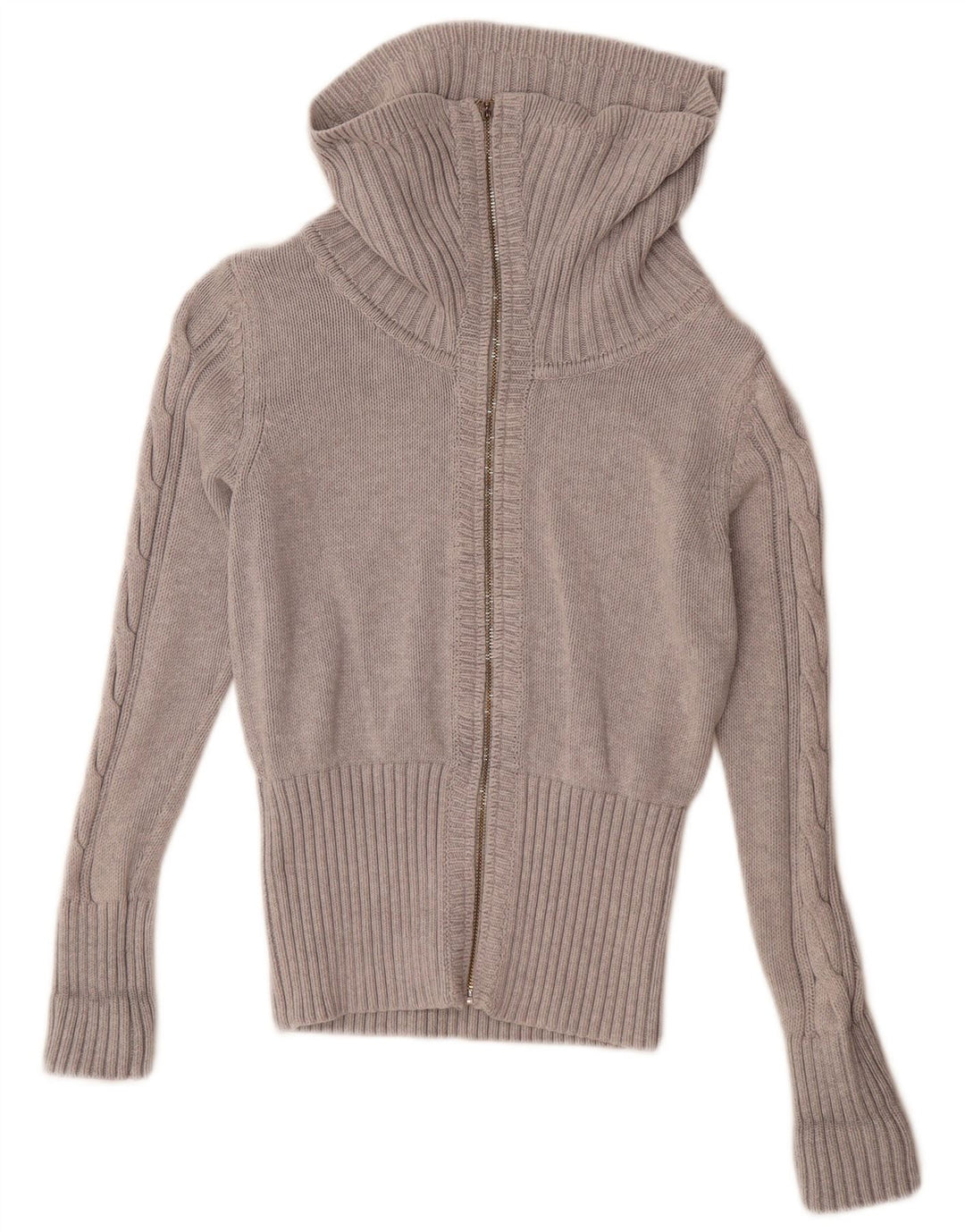 Tommy Hilfiger Dame Cardigan Sweater med fuld lynlås UK 14 Medium Grey