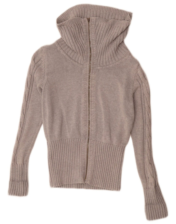 Tommy Hilfiger Womens Full Zip Cardigan Sweater UK 14 Medium Grey