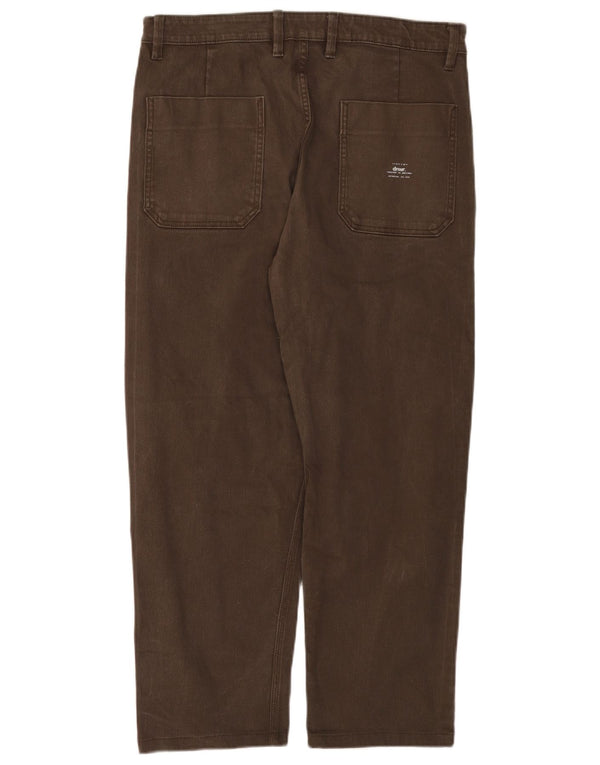 Zara Straight Jeans til mænd EU 42 Large W32 L27 Brun