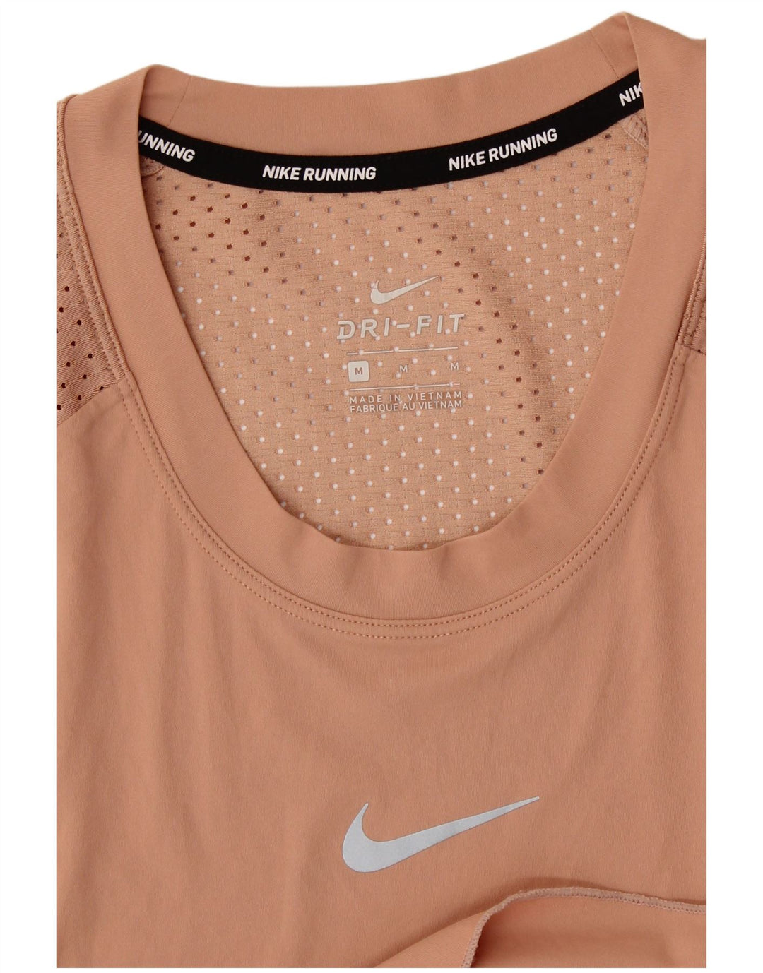 NIKE Womens Running T-Shirt Top UK 14 Medium Beige