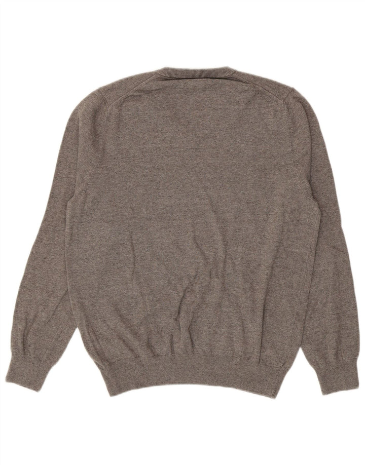 Marks & Spencer Herre V-hals sweater Stor grå bomuld