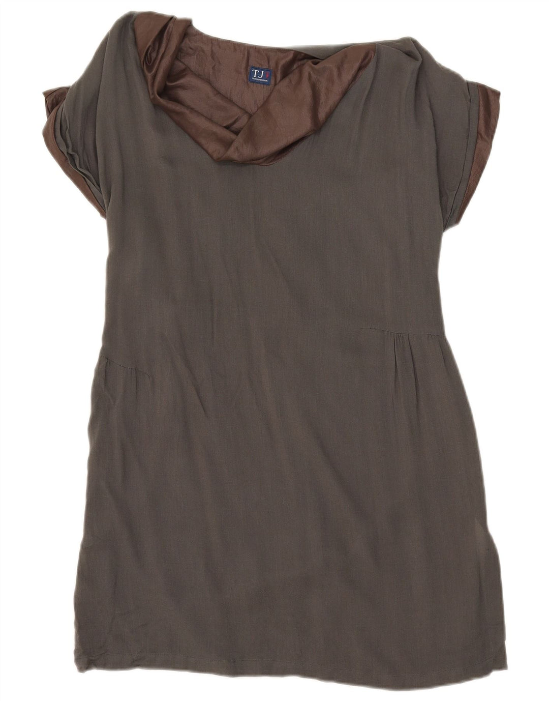 Trussardi Womens Shift Dress IT 44 Medium Grey Viscose
