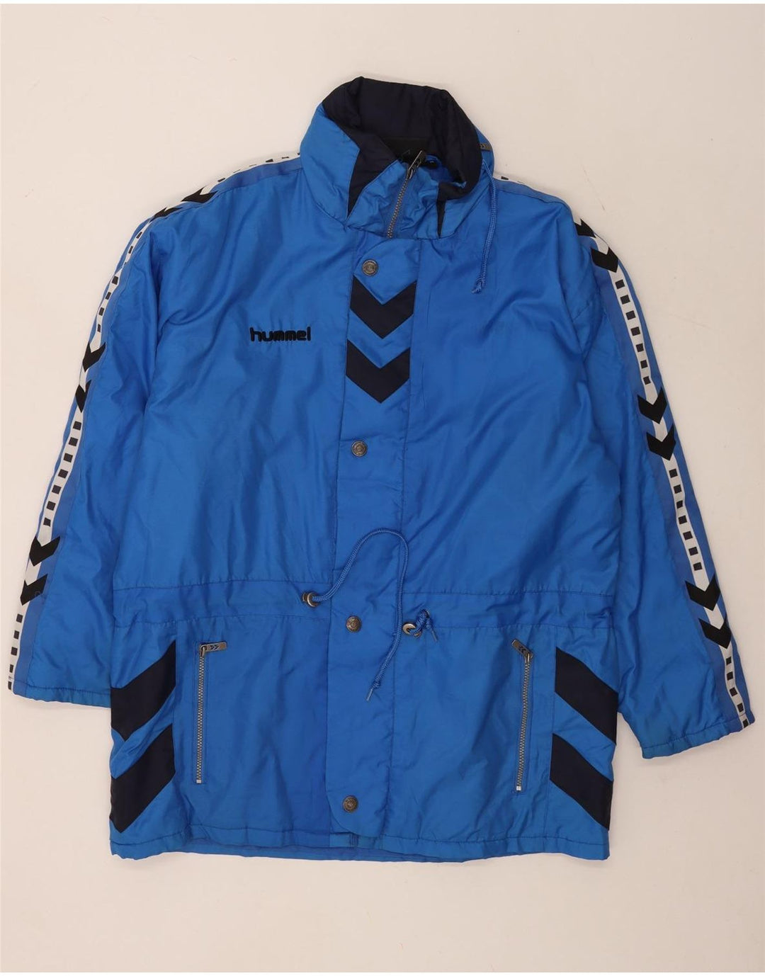 Hummel Herre Loose Fit Graphic Windbreaker Jacket UK 38 Medium Blue