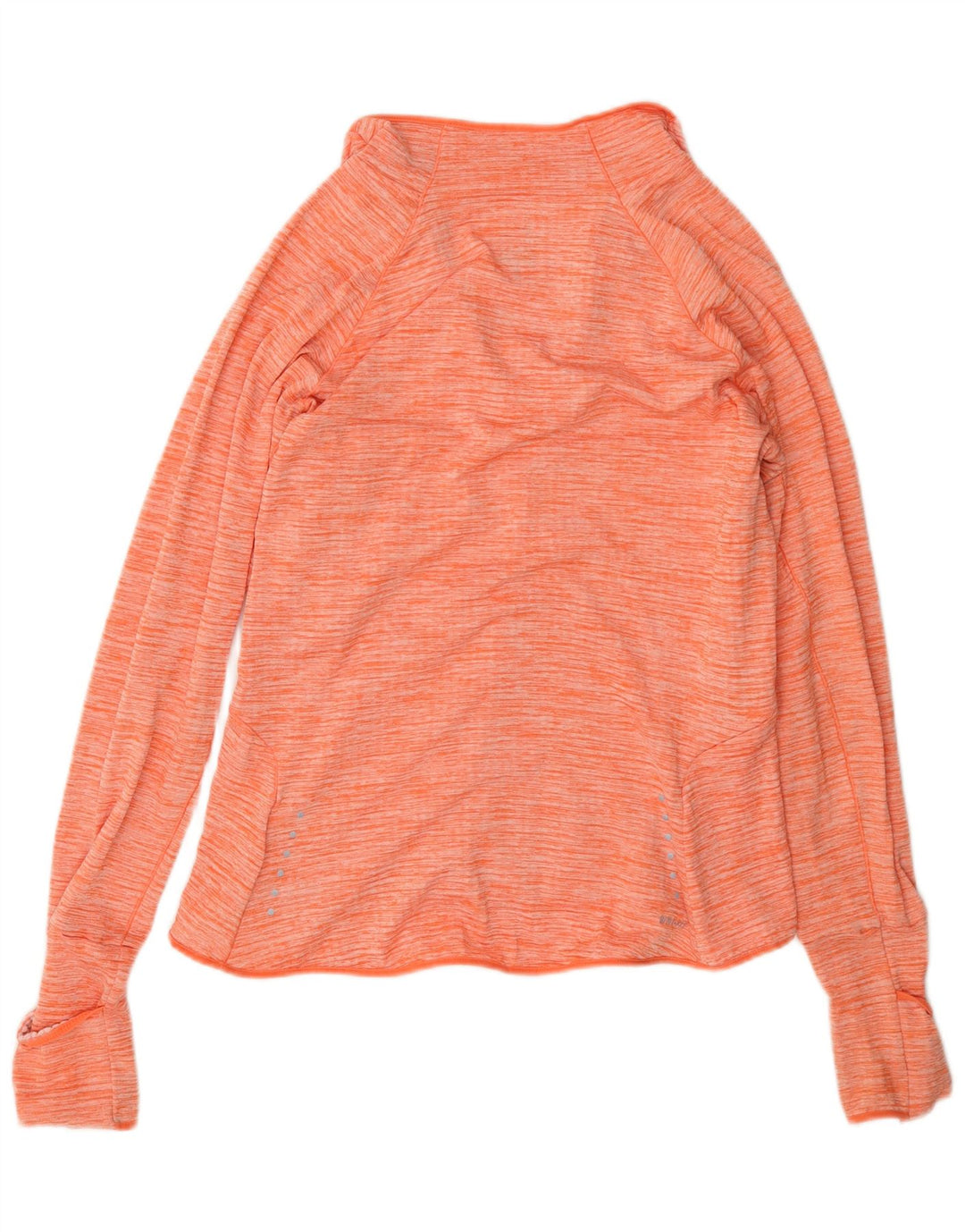 Nike Dame Dri Fit Pullover Træningsdragt Top UK 14 Medium Orange Flecked
