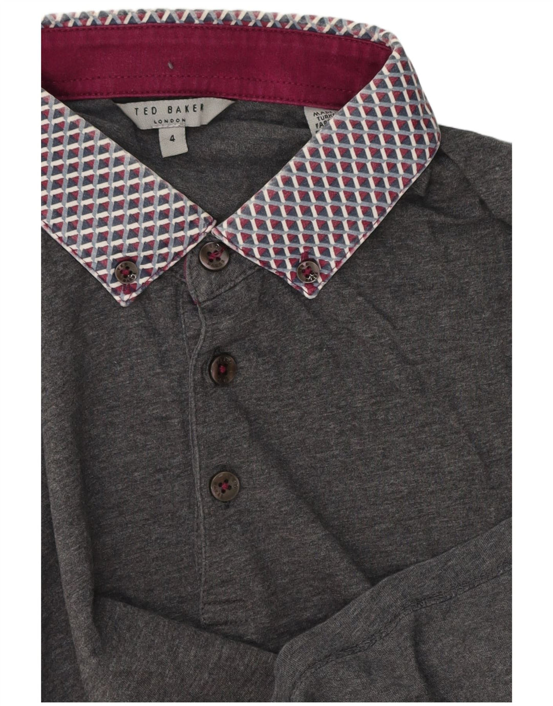 Ted Baker herre poloshirt str. 4 Large Grå