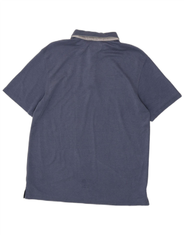 Columbia Herre Polo Shirt Large Blue Modal