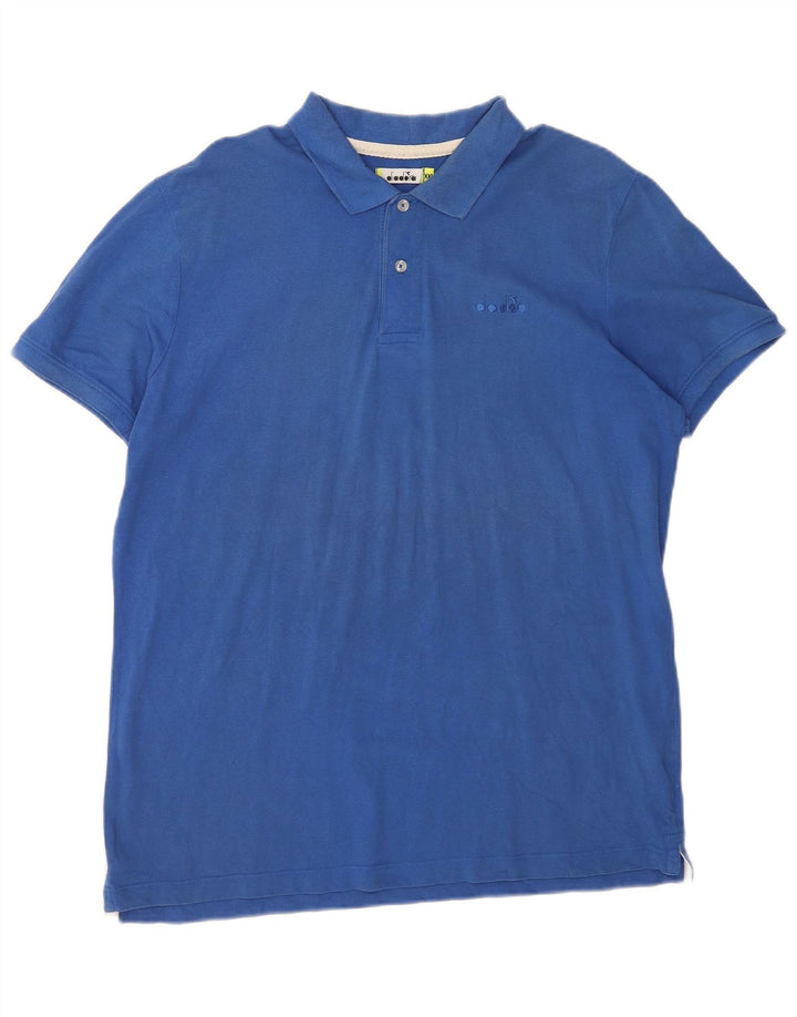 Diadora herre poloshirt 2XL blå bomuld