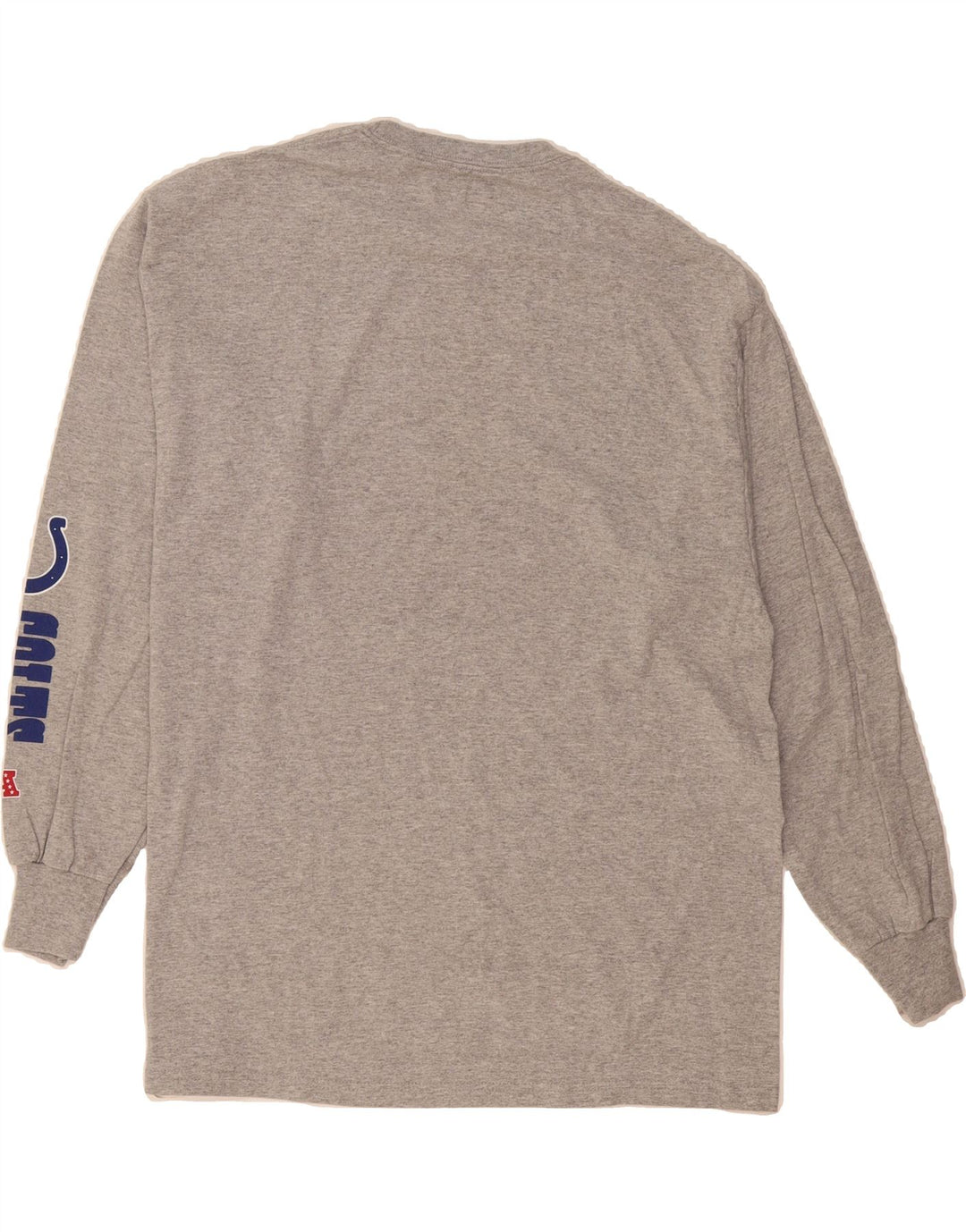 NFL TEAM APPAREL Mens Colts Graphic Top Long Sleeve XL Grey Cotton Vintage NFL TEAM APPAREL and Second-Hand NFL TEAM APPAREL from Messina Hembry 