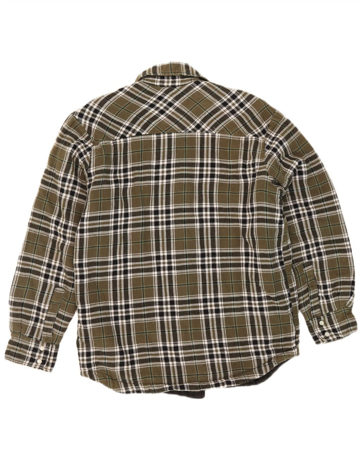 Dickies herre skovhugger flannel skjorte lille kaki ternet bomuld