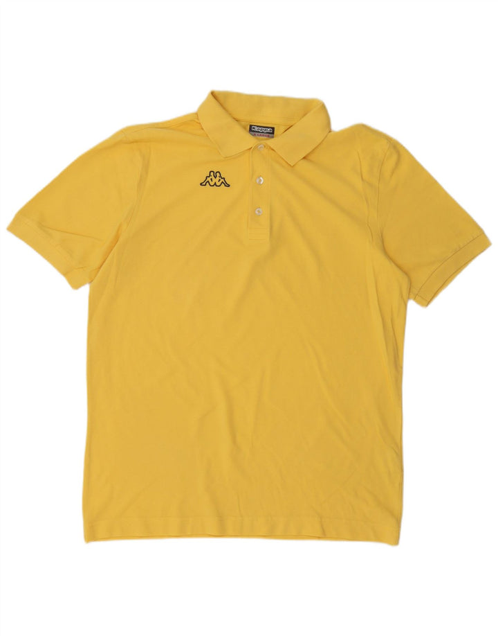 Kappa herre grafisk poloshirt XL gul bomuld