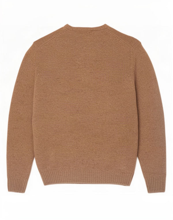 Marlboro Classics Herre Crew Neck Jumper Sweater Stor Beige Lammeuld