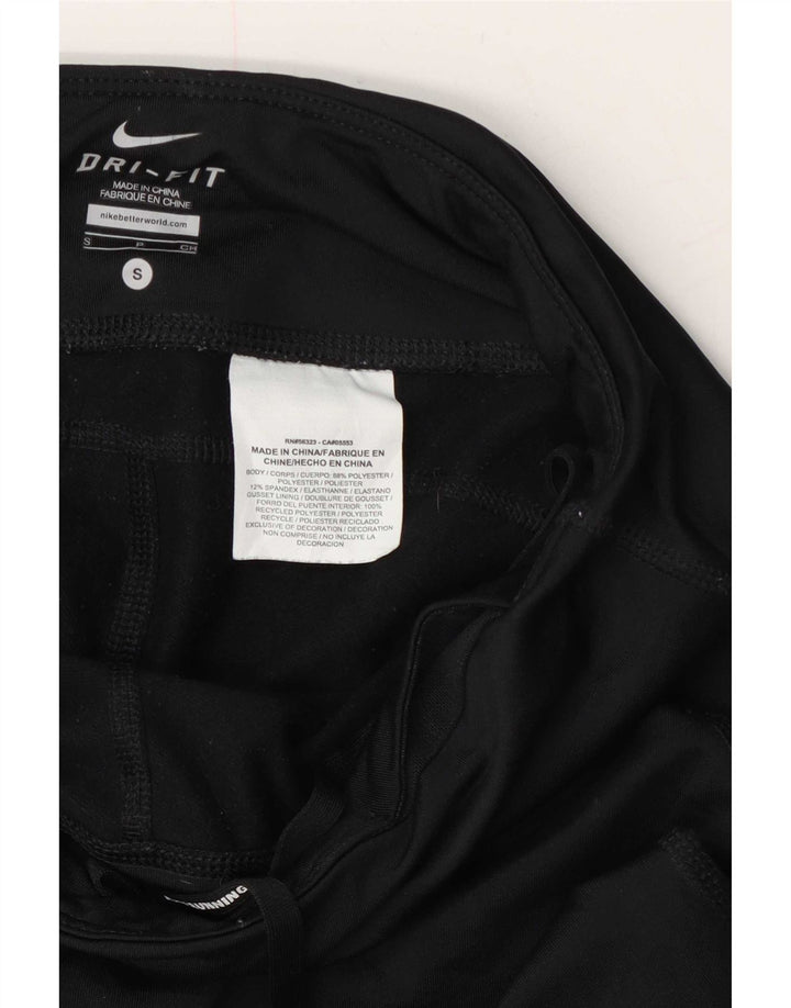 Nike Dame Dri Fit Leggings UK 8 Small Black Polyester