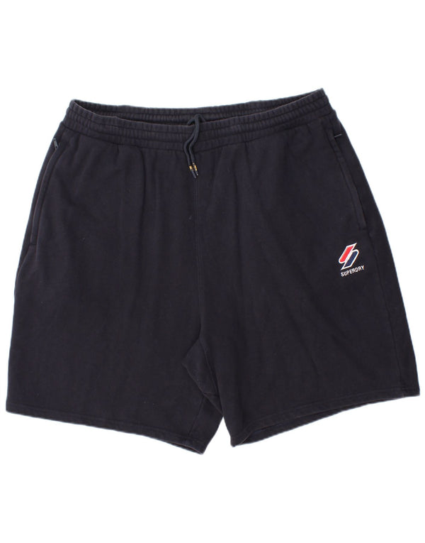 Superdry Sportshorts til mænd 2XL marineblå bomuld