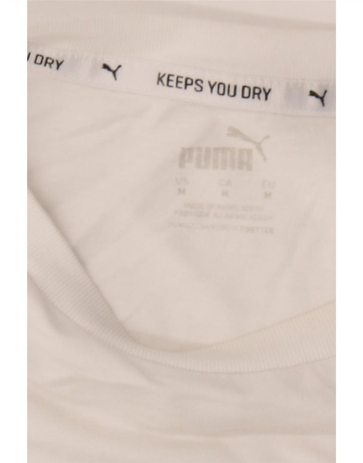 PUMA Mens Graphic T-Shirt Top Medium White Cotton Vintage Puma and Second-Hand Puma from Messina Hembry 
