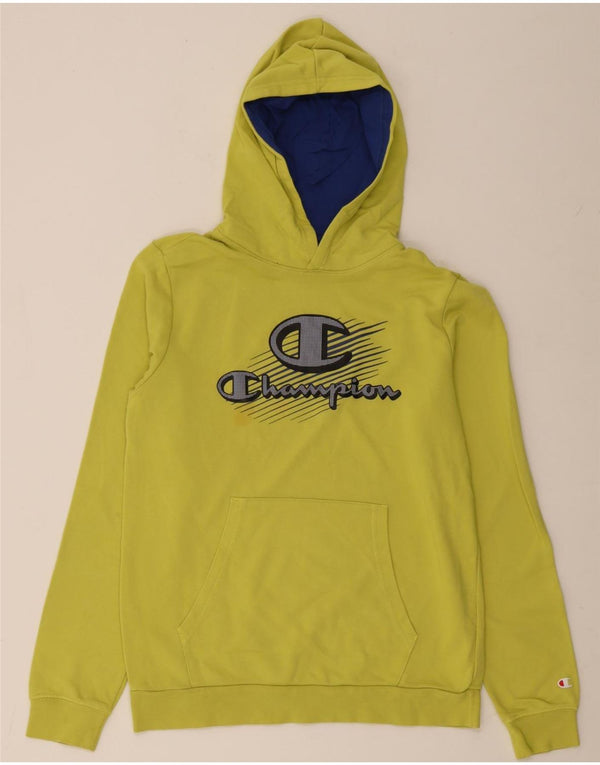 Champion drenge grafisk hættetrøje 15-16 år 2XL Grøn Colourblock