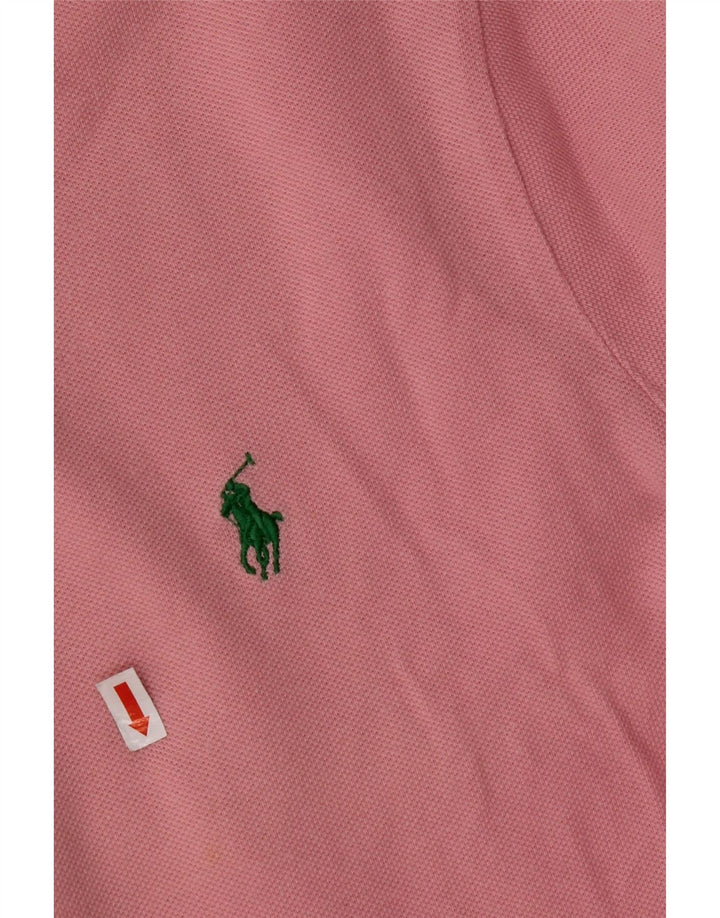 POLO RALPH LAUREN Herre Custom Fit Langærmet Polo Shirt Stor Pink Bomuld