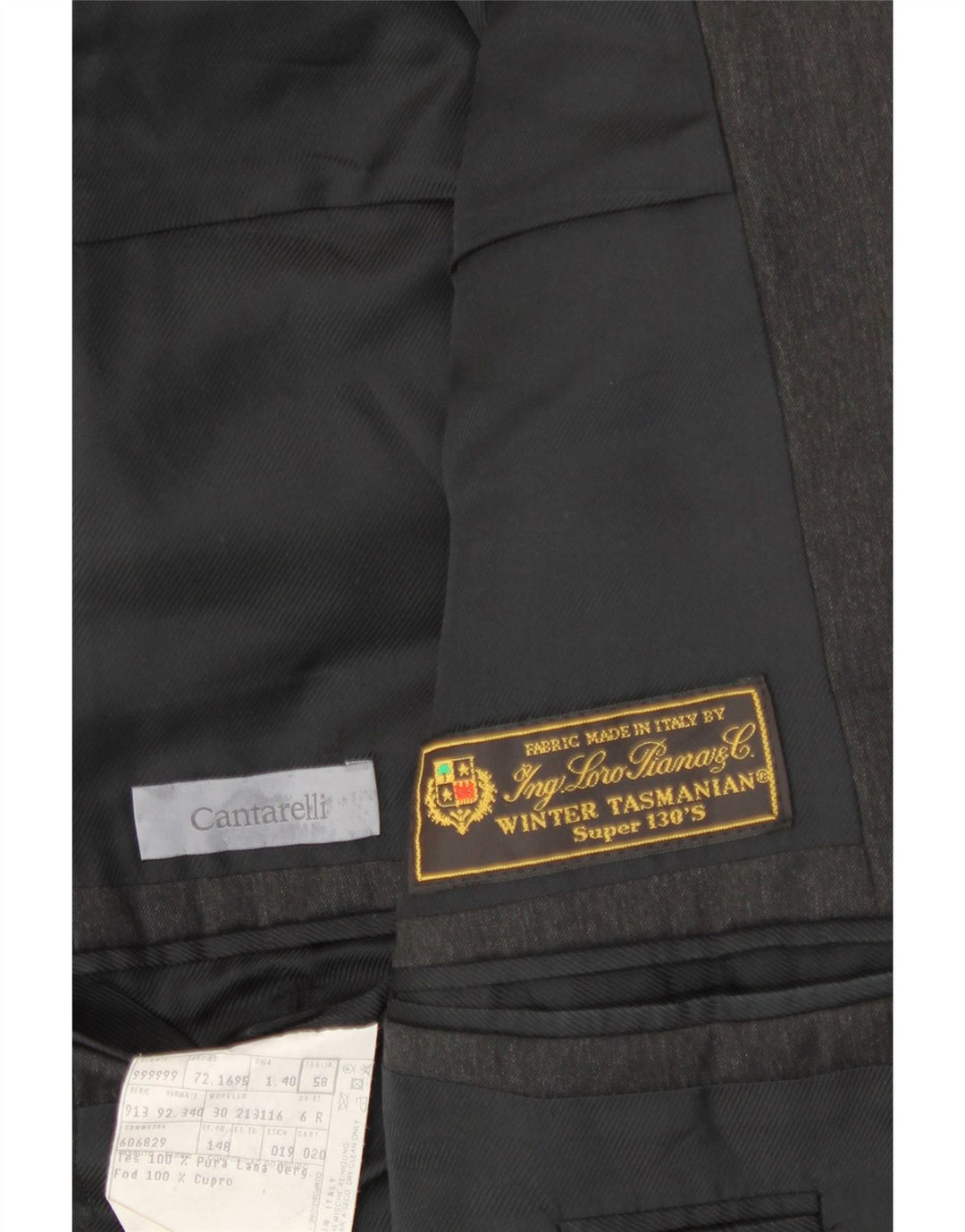 CANTARELLI Herre Loro Piana 2-knaps blazerjakke IT 58 4XL Grå