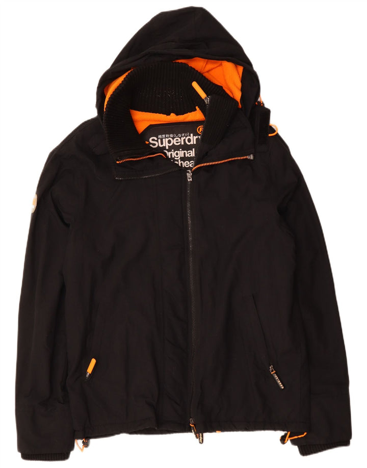 SUPERDRY Herre The Windcheater Graphic Windbreaker Jacket UK 42 XL Sort