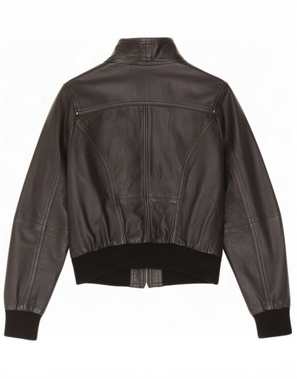 Carrie Hoxton Dame Læderjakke UK 14 Medium Sort