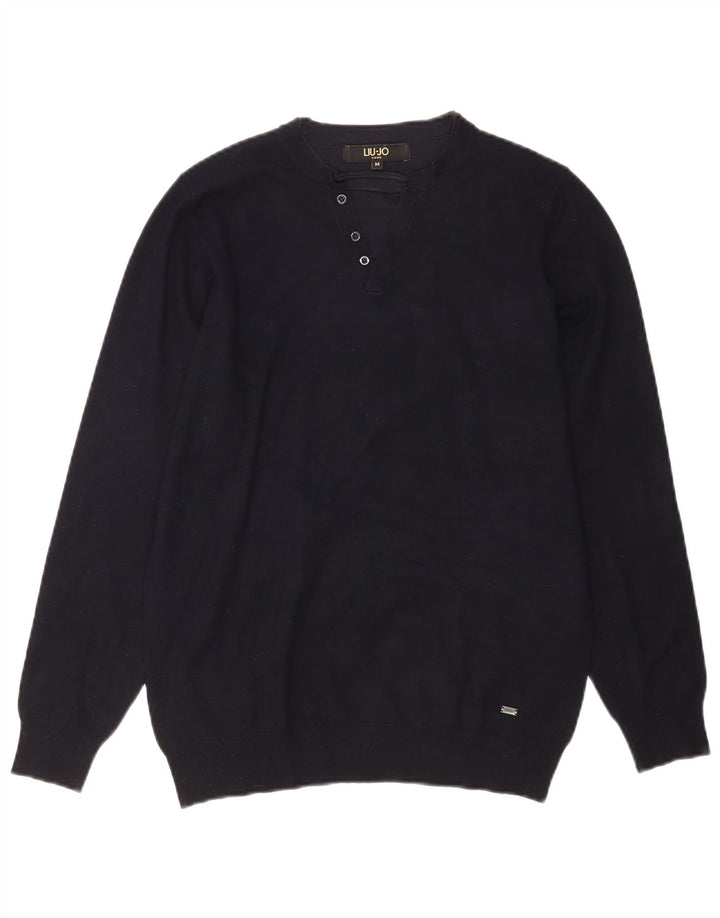 Liu Jo Herre V-hals sweater Medium Navy Blue Viscose