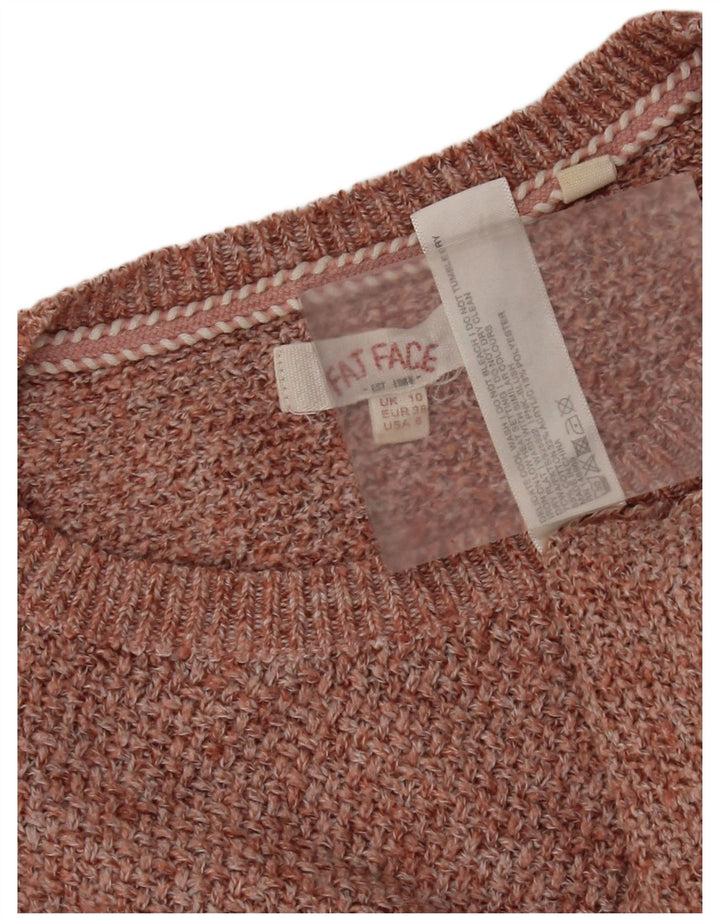 Fat Face Dame Oversized Boat Neck Jumper Sweater UK 10 Small Maroon