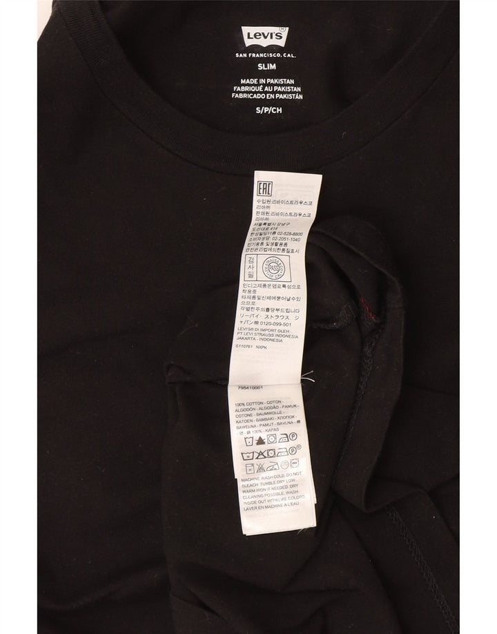 Levi's Herre Slim Fit T-shirt Top Lille sort bomuld
