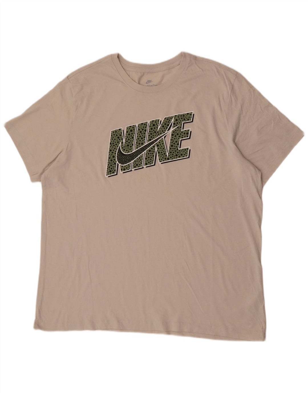 Nike grafisk T-shirt top til mænd 2XL beige bomuld