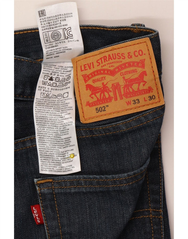 Levi's Herre 502 tilspidsede jeans W33 L30 blå bomuld