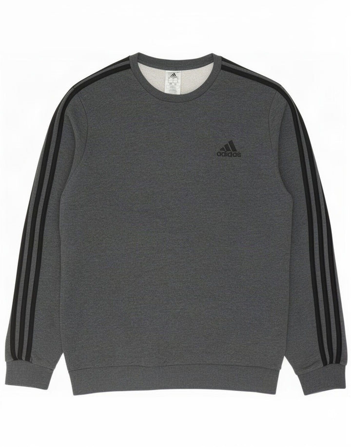 Adidas Sweatshirt til mænd, stor grå bomuld