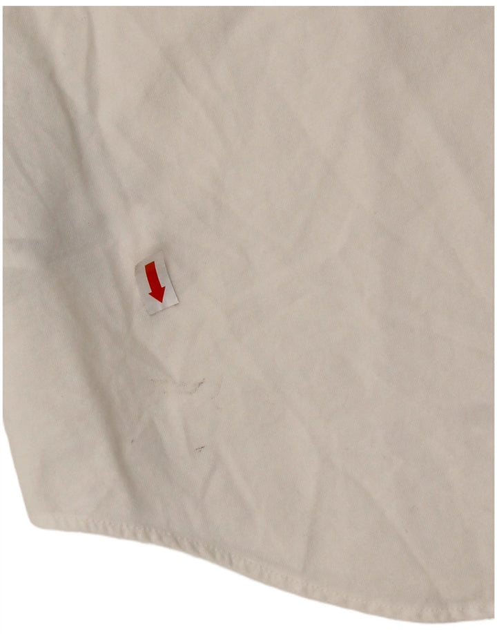 RALPH LAUREN Kortærmet skjorte til kvinder UK 16 Stor hvid bomuld