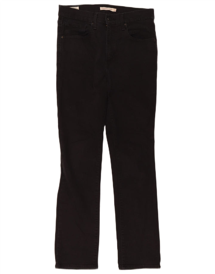 Levi's Womens 724 Højtaljede lige jeans W30 L30 sort bomuld