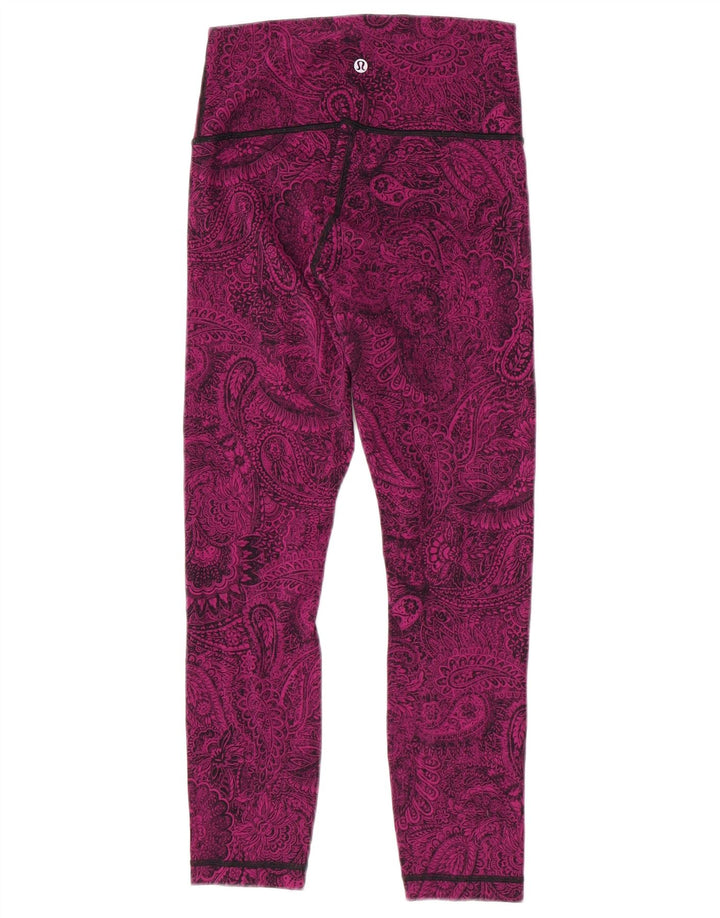 Lululemon Womens Leggings US 6 Medium Purple Paisley
