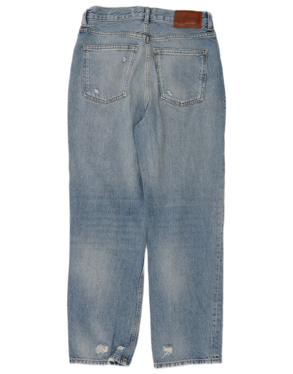 Zara Womens The Bliss High Rise Straight Jeans EU 36 XS W26 L27 Blå