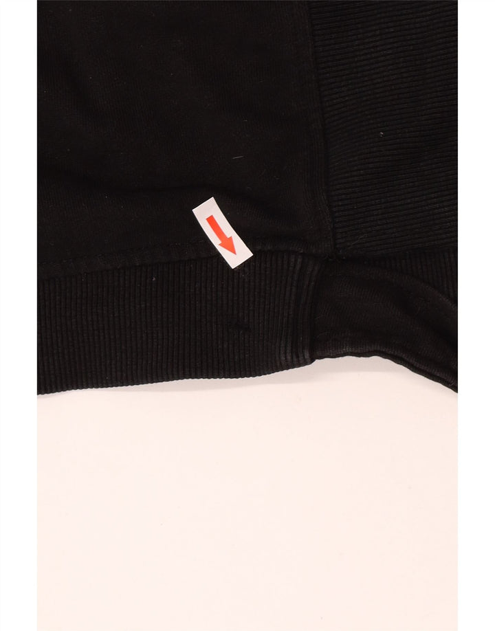 Zara Herre Sweatshirt Jumper Stor Sort Bomuld