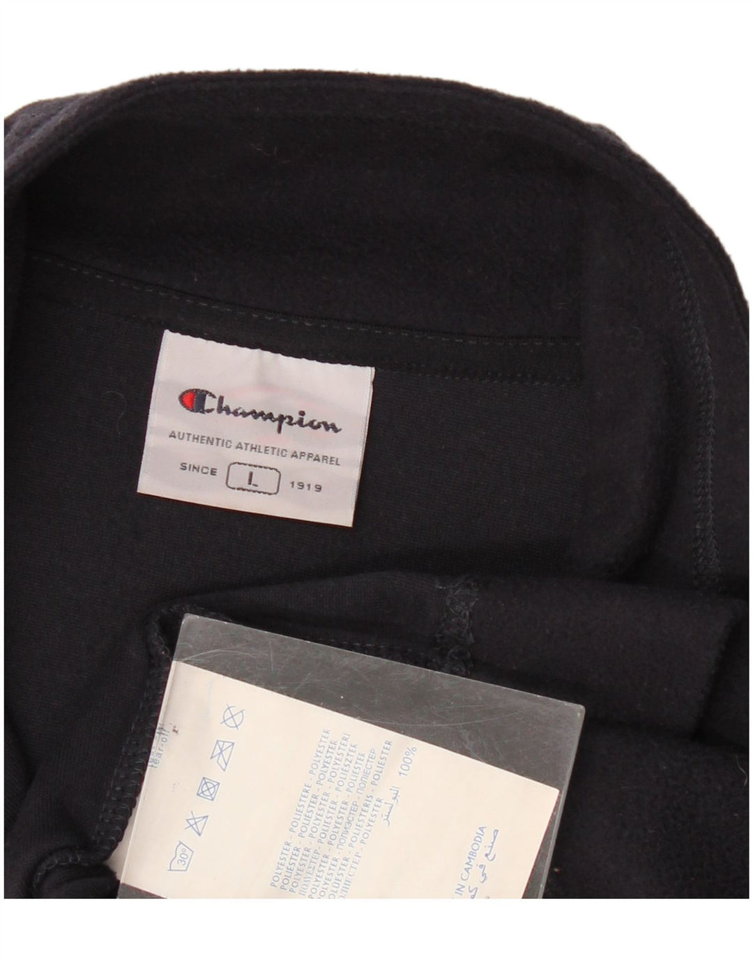 Champion Dame Fleece Jumper med lynlås i UK 16 Large Navy Blue Polyester