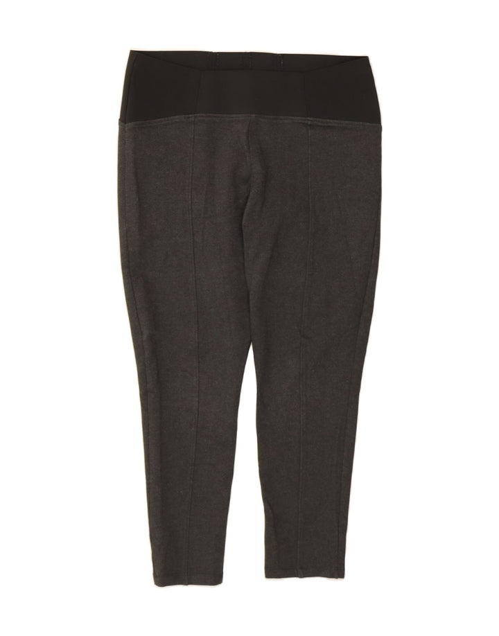 MARKS & SPENCER Womens Leggings UK 14 Medium Grey Colourblock Viscose Vintage Marks & Spencer and Second-Hand Marks & Spencer from Messina Hembry 