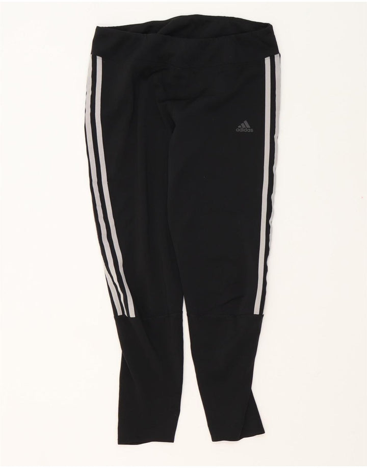 ADIDAS Aeroready Crop Leggings til kvinder UK 12 Medium Black Polyester