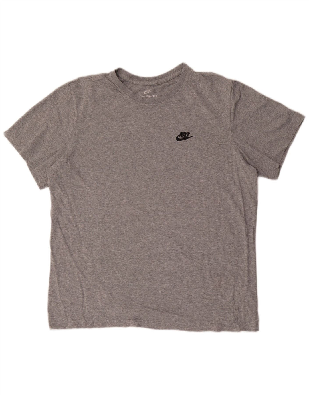 Nike Dame T-Shirt Top UK 16 Stor Grå Bomuld