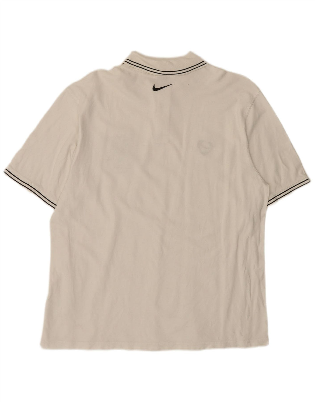 Nike grafisk poloshirt til mænd XL hvid bomuld
