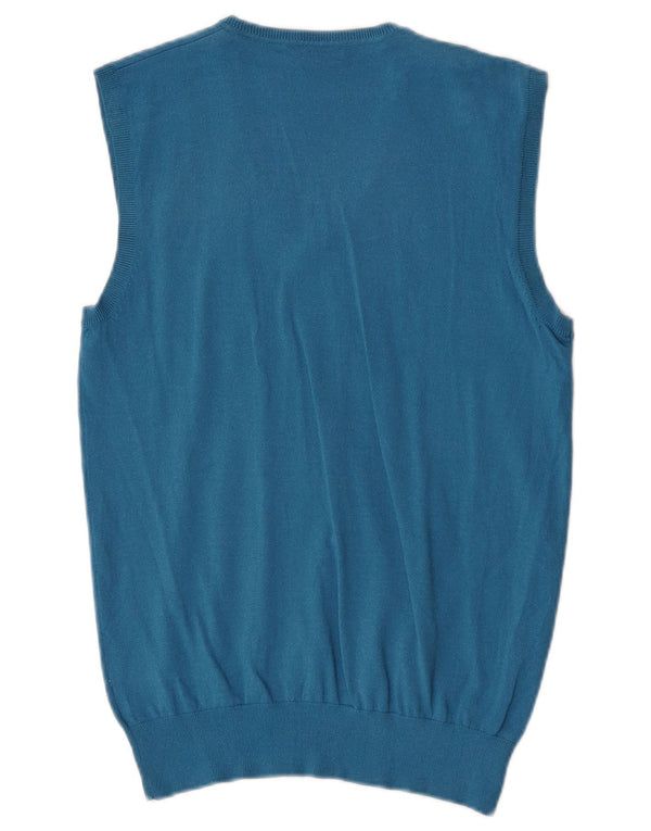 Gaudi Herrevest Tank Top Medium Blue Viscose