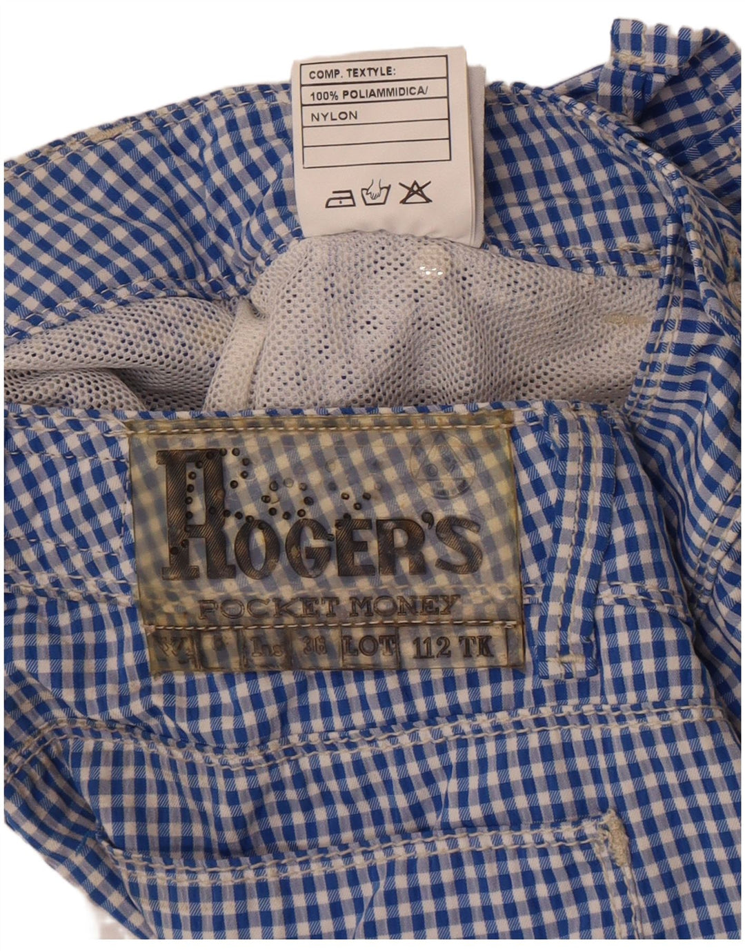 Roy Rogers Chino-shorts til drenge 11-12 år W26 blå Gingham polyamid