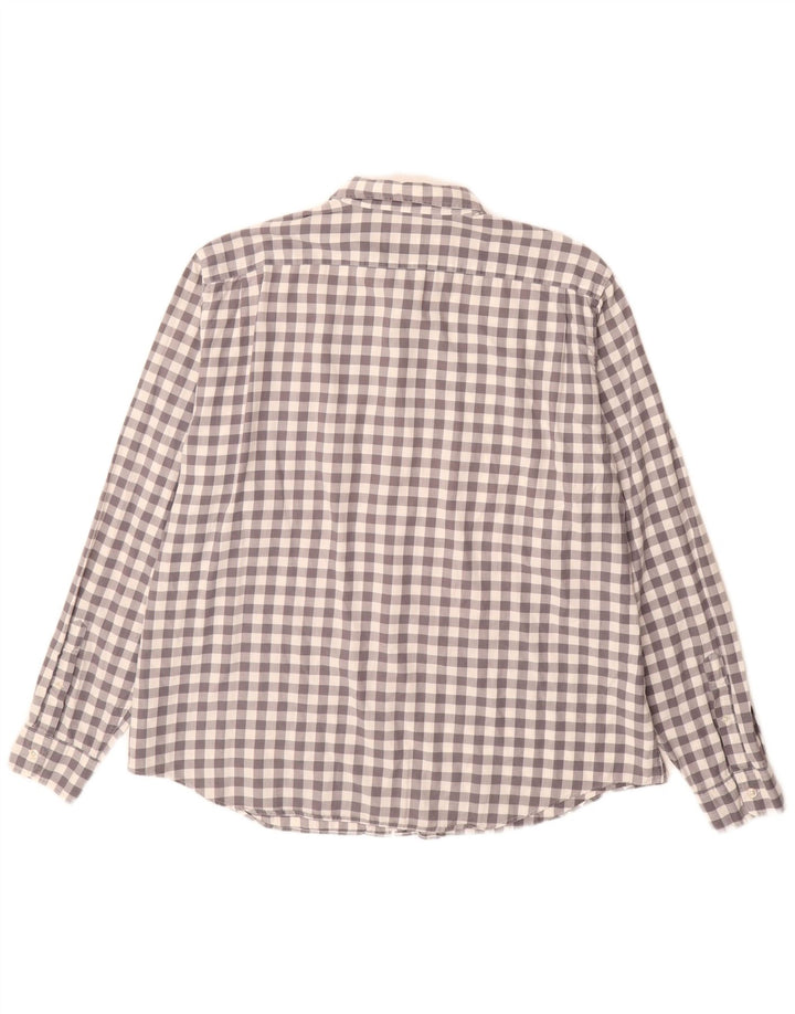 Lacoste Herre Classic Fit Skjorte Størrelse 46 2XL Grå Gingham Bomuld