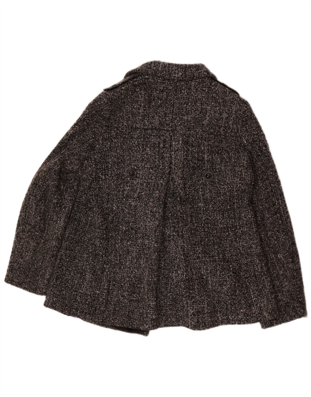 Roccobarocco Womens Pea Coat IT 48 XL Grå Flecked Polyester