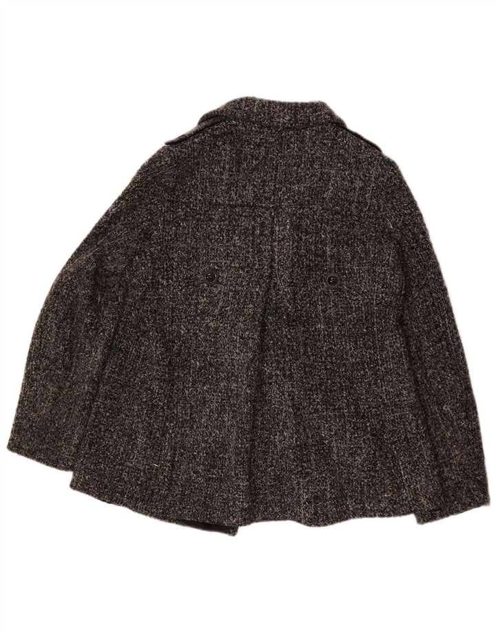 Roccobarocco Womens Pea Coat IT 48 XL Grå Flecked Polyester