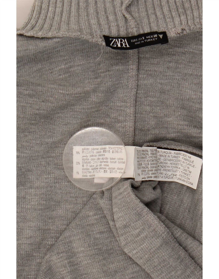 Zara Dame Vest Tank Top UK 10 Lille Grå Polyester