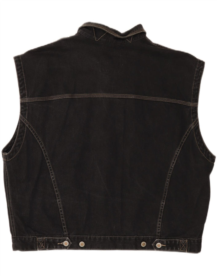 PADDOCK'S Herre Denim Gilet EU 48/50 XL Sort Bomuld