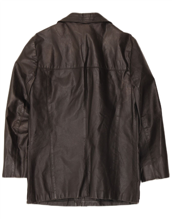 VINTAGE Herre Læderjakke IT 48 Medium Sort