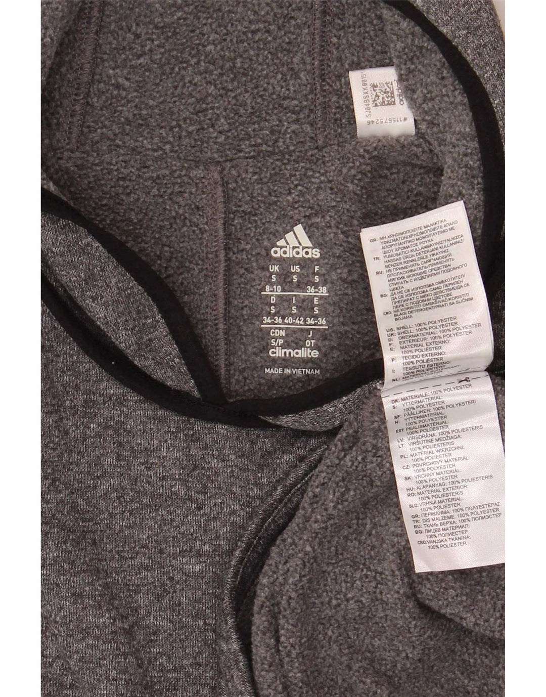 Adidas Dame Climalite Hoodie Jumper UK 8/10 Small Grey Polyester