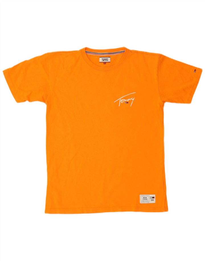 Tommy Hilfiger Herre Grafisk T-Shirt Top Lille Orange Bomuld